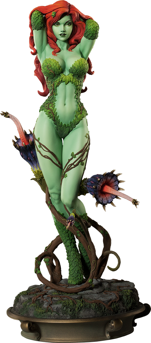 21" Dc Comics Premium Format™ Figure Poison Ivy - Poison Ivy Green Premium Format (480x1090), Png Download