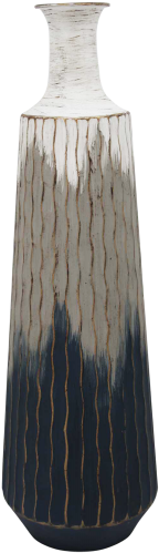 Navy White Brush Stroke Vase 68cm - Vase (500x500), Png Download