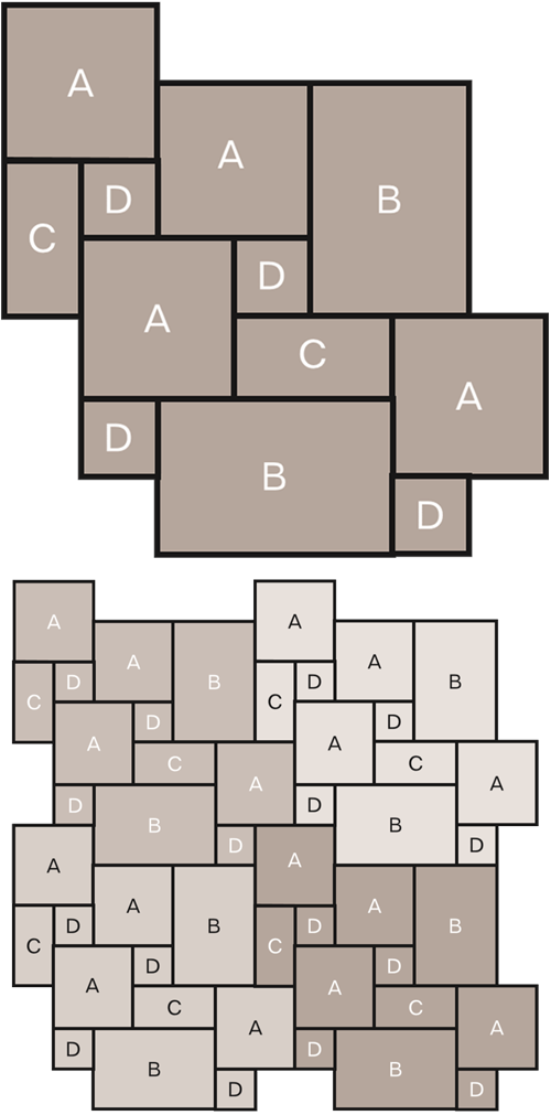 Stone Tile Laying Pattern - Tile Laying Patterns (500x1011), Png Download