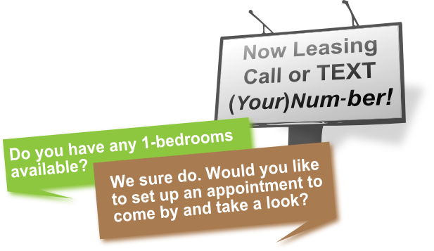 Add Call Or Text To Your Signs, Website And Other Promotional - Lease (617x357), Png Download