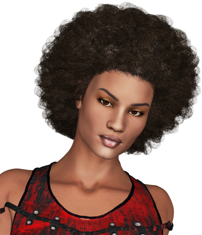 Lady-afro - Portable Network Graphics (405x472), Png Download