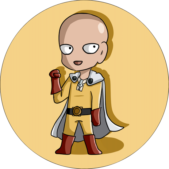 One Punch Man Button By Tsubasa San - Saitama One Punch Man Cute (551x551), Png Download