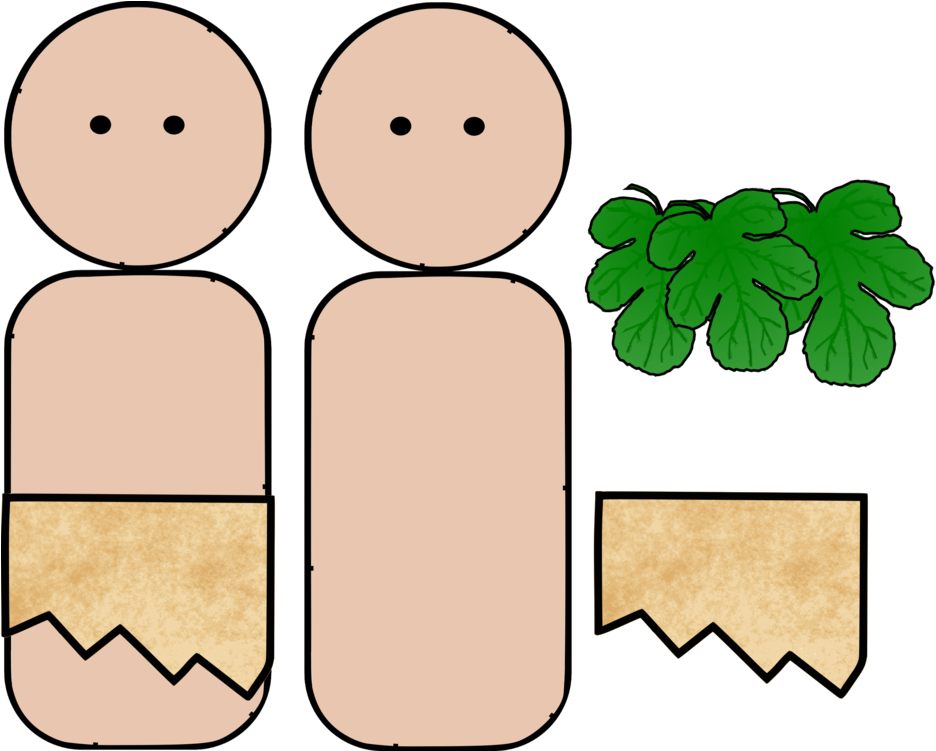 Garden Of Eden Cartoon Adam And Eve Drawing Computer - Clipart Adam And Eve (438x340), Png Download