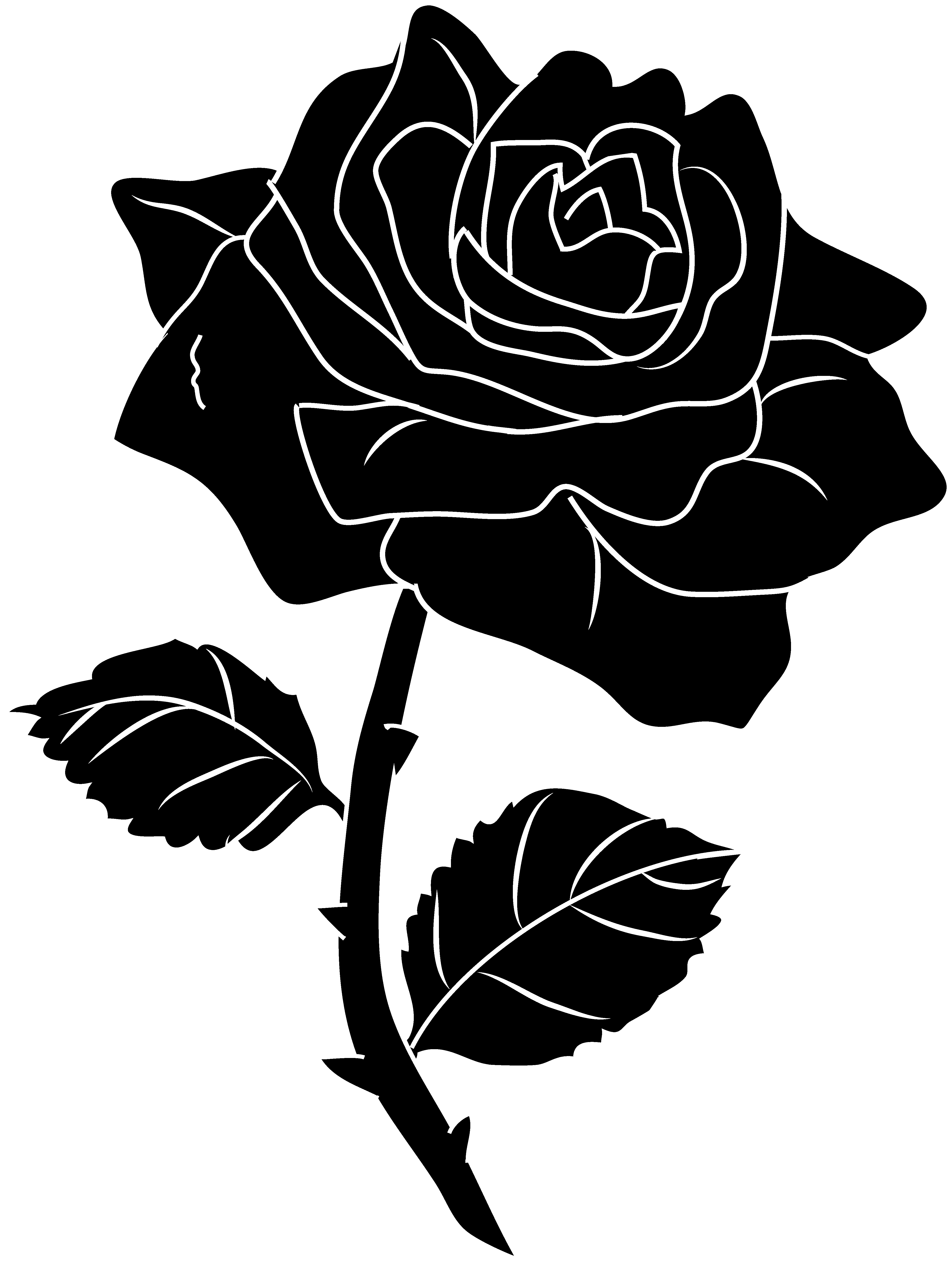 Rose Silhouette At Getdrawings - Free Up My Love (4429x5878), Png Download