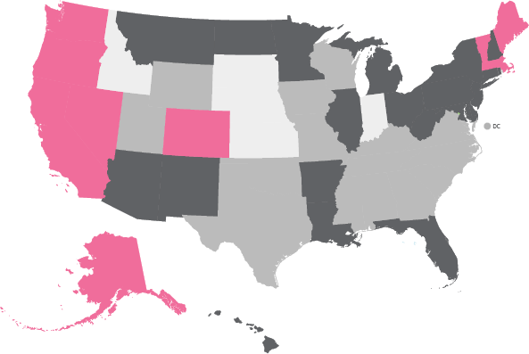 Thc Is Only Available In States Where Marijuana Is - Medicaid Expansion States 2018 (593x397), Png Download