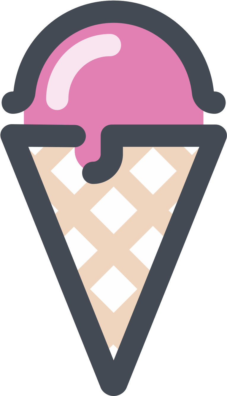 Lody Owocowe Icon - Ice Cream Cone Png (1600x1600), Png Download