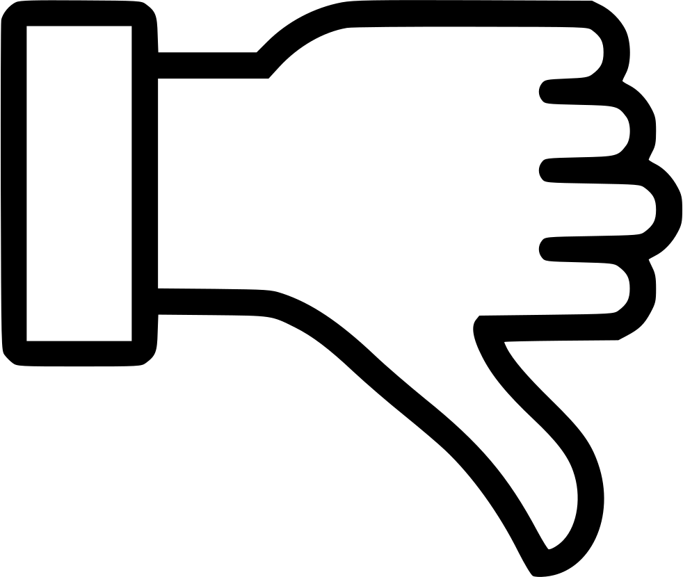 Thumbs Down - - Hand (982x830), Png Download