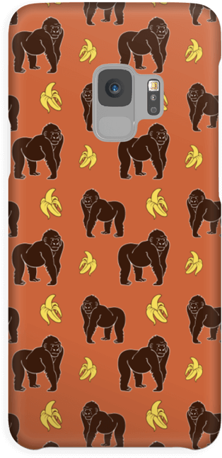 Monkey Plus Banana With Orange Background - Cavalier King Charles Spaniel (442x800), Png Download