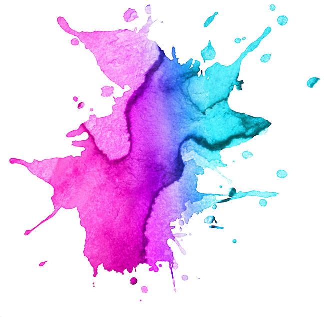 Clipart Royalty Free Library Drawing Effect Painting - Pink And Purple Splatter (658x658), Png Download