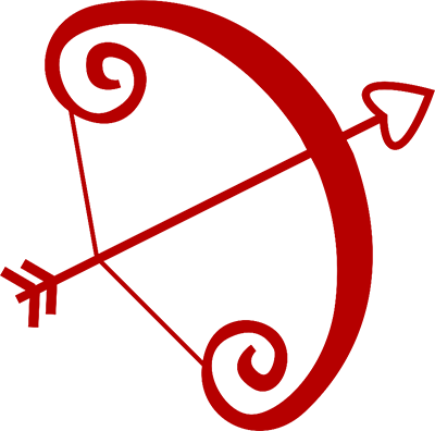 Cupid Clipart Bow And Arrow - Bow And Arrow Cupid (400x396), Png Download