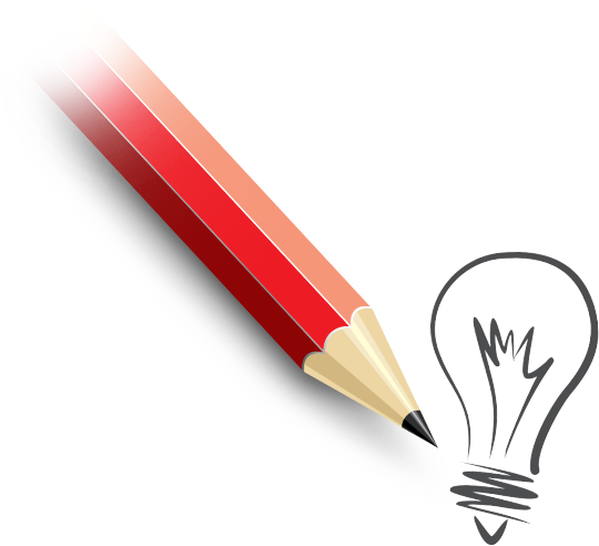 Red Couch Creative Ideas Using A Pencil - Creative Ideas For Graphic Designers (609x641), Png Download
