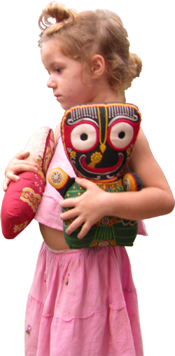 Even While Playing With Jagannatha, Baladeva, And Subhadra - Lord Jagannath Doll (250x509), Png Download