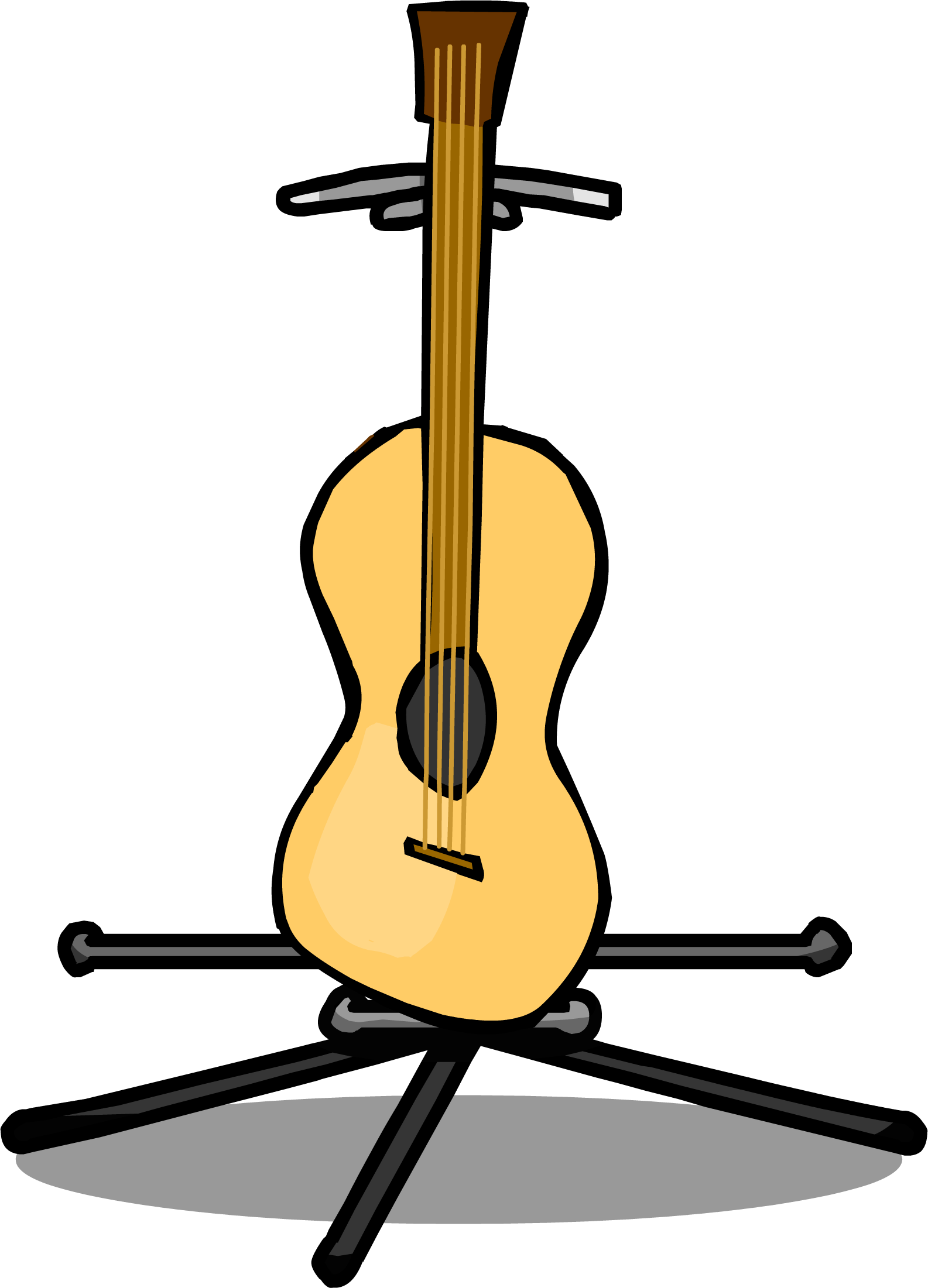 Guitar Stand Id 413 Sprite 005 - Club Penguin (1585x2201), Png Download