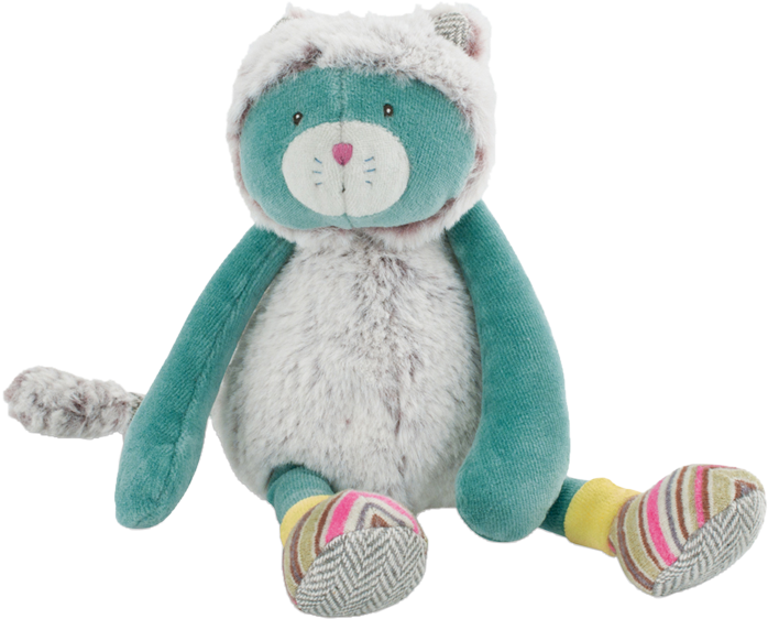 Moulin Roty Les Pachats 'tiny Chacha' Blue Cat - Collection Les Pachats (900x670), Png Download