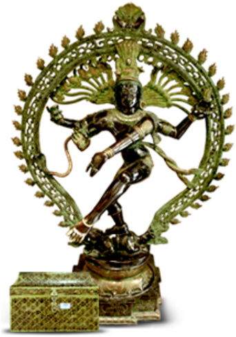 Antiques N Furniture - Large Nataraja - Brass Statue (342x500), Png Download