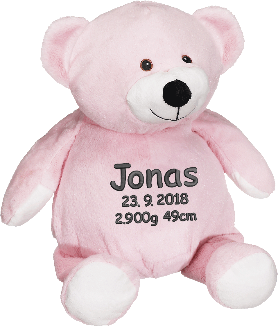 Mister Pink Buddy Bear Embroidery Blank (1200x1200), Png Download