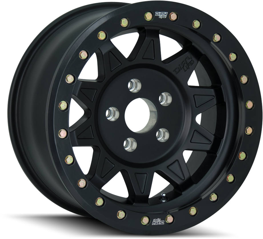 Satin Black W/ Matte Black Beadlock - Dirty Life Roadkill Dodge Ram 2500 (1000x1000), Png Download