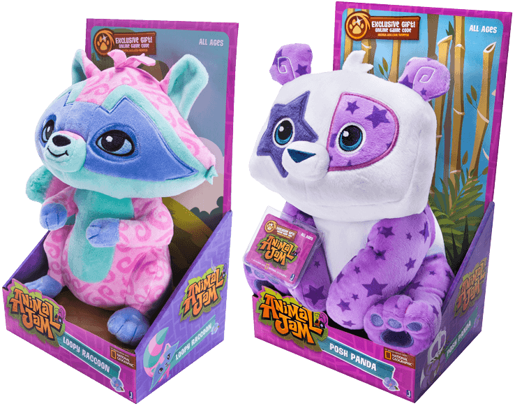 Deluxe Plush Toys - Animal Jam 16901 Panda Deluxe Plush Toy 20 Cm (738x581), Png Download