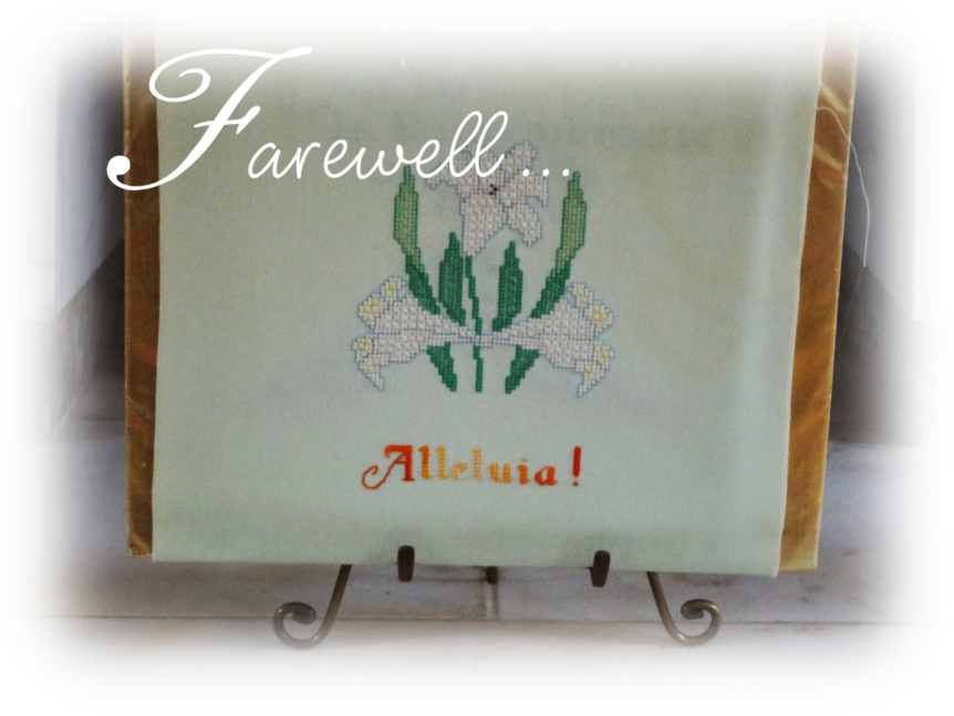 Farewell To Alleluia - Cross-stitch (862x647), Png Download