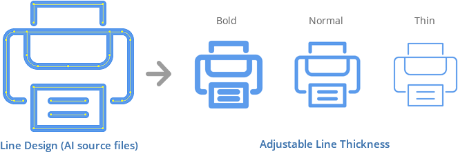 Basic Set - 315 Icons - Colorfulness (700x240), Png Download