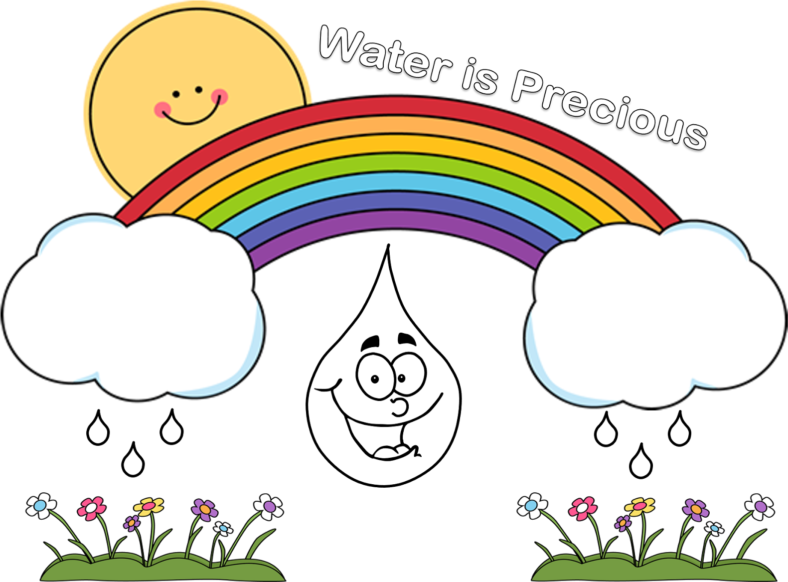 Clipart Cilpart Chic Inspiration For Water Conservation - Make A Bookmark On Slogan On Save Water (1600x1166), Png Download