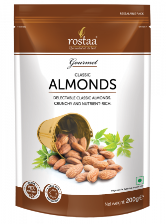 Classic Almonds - Rostaa Morning Berries 340gm (671x450), Png Download