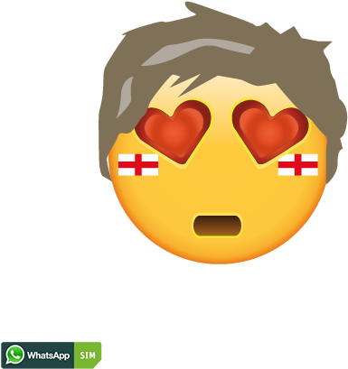 Angry Smiley Mit England Flaggen Makeup Und Breitem - Whatsapp (500x500), Png Download