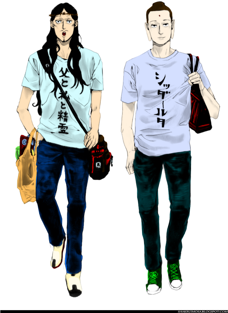 Young Men Pictures - Saint Young Men (736x1085), Png Download