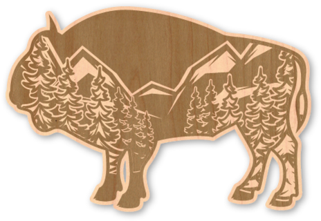 Maple Wood Sticker - Indian Elephant (480x327), Png Download