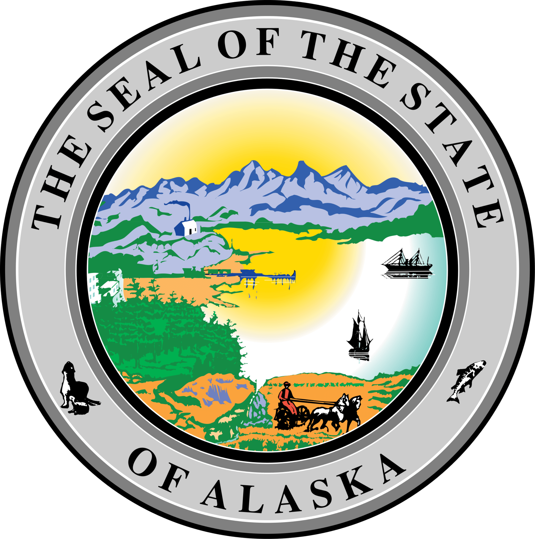 State Seal Of Alaska (1800x1813), Png Download