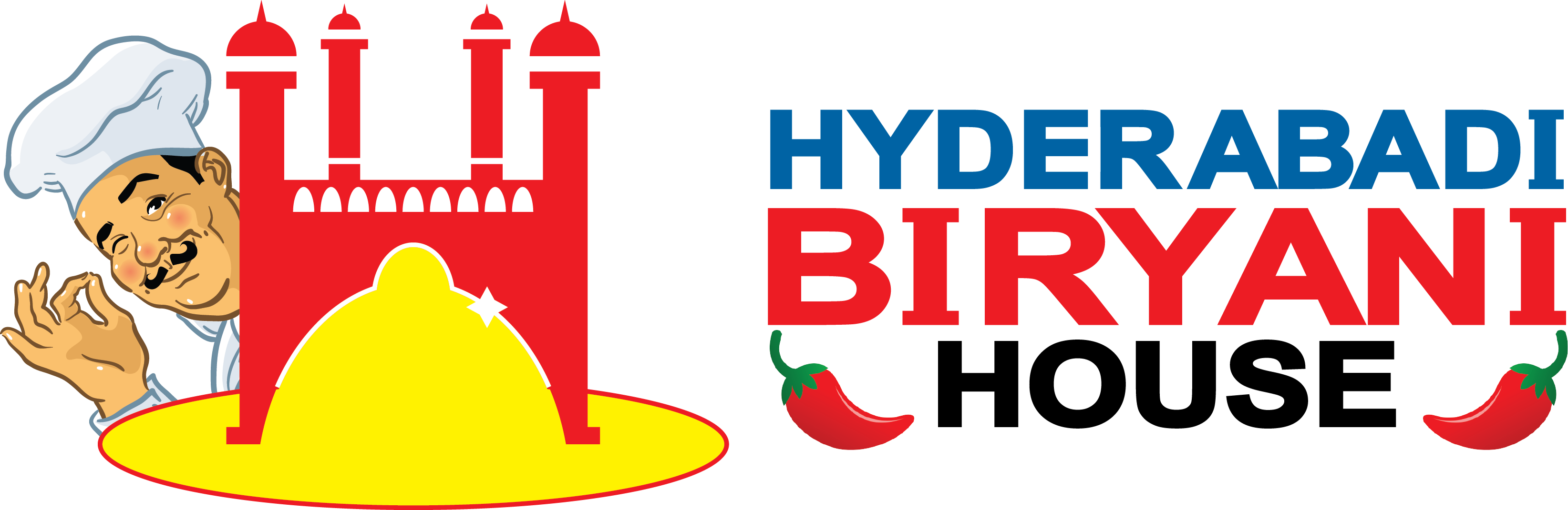 Hyderabad Biryani House Logo 2 By Donna - Hyderabadi Dum Biryani House (3288x1071), Png Download