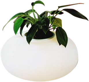 Chrome With White Glass 11w E27 Vase Table Lamp - Glass Flower Vase Png (400x300), Png Download