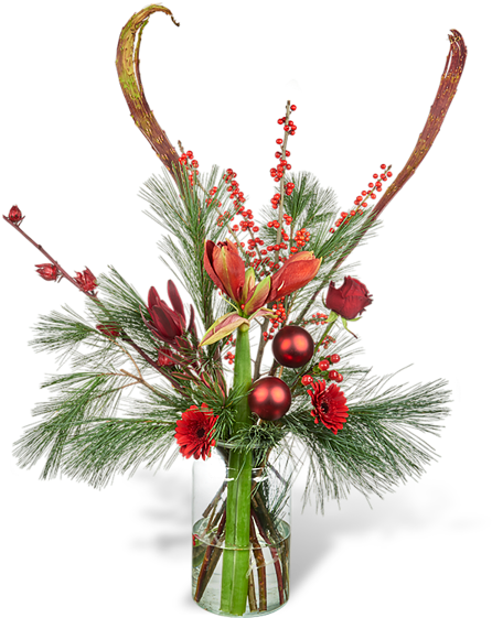 Bouquet Samara Christmas Large - Vase (600x600), Png Download