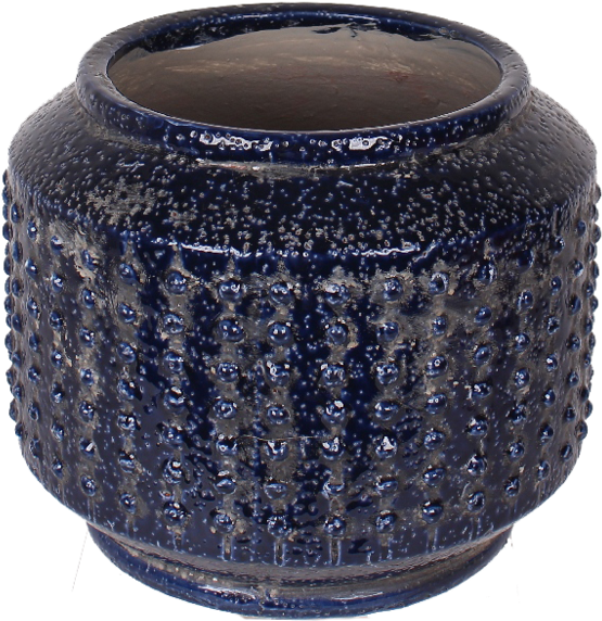 Navy Hobnail Vase - Table (580x600), Png Download
