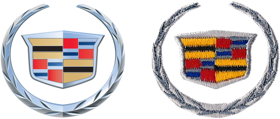 Cadillac Emblem Digitization - Cadillac Logo (600x296), Png Download