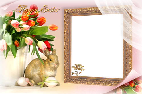 Photo Frame - Family Easter - Easter Png Photo Frames (498x331), Png Download