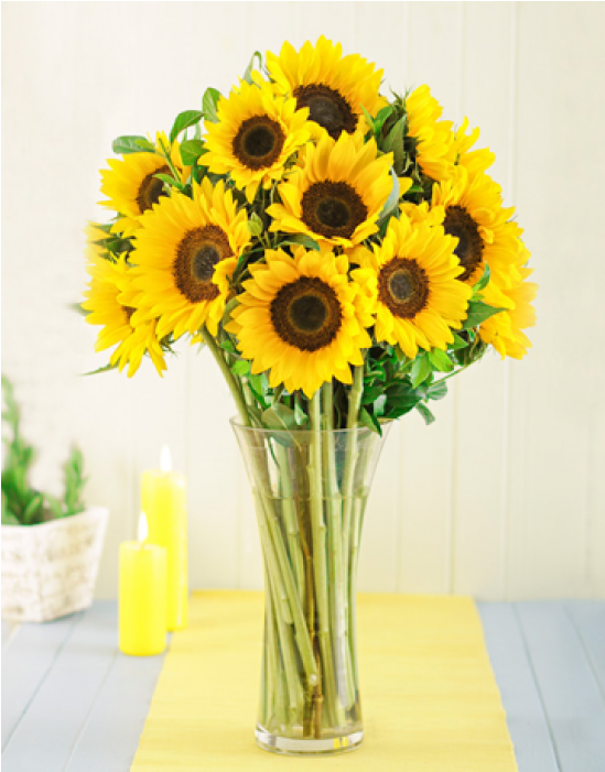 Vases Design Pictures, Amazing Sunflowers In A Vase - Cut Sunflowers In A Vase (700x700), Png Download