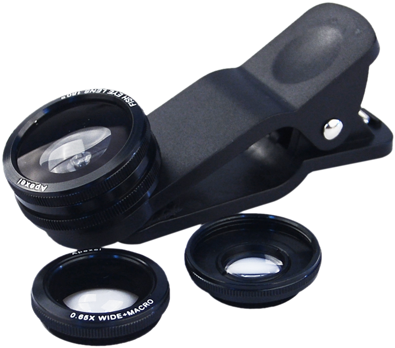 Smartphone Clip Lens - Fish Eyes Lens Png (1000x1000), Png Download