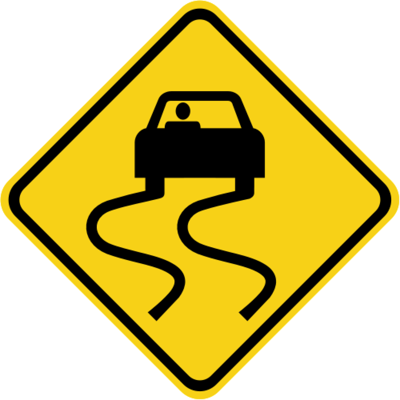 It's Been More Than 20 Years Since I First Stepped - Slow Down On Wet Road (600x600), Png Download
