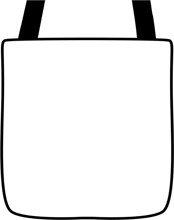 Clip Art Black Tote Bag Px - Tote Bag Clip Art (960x960), Png Download