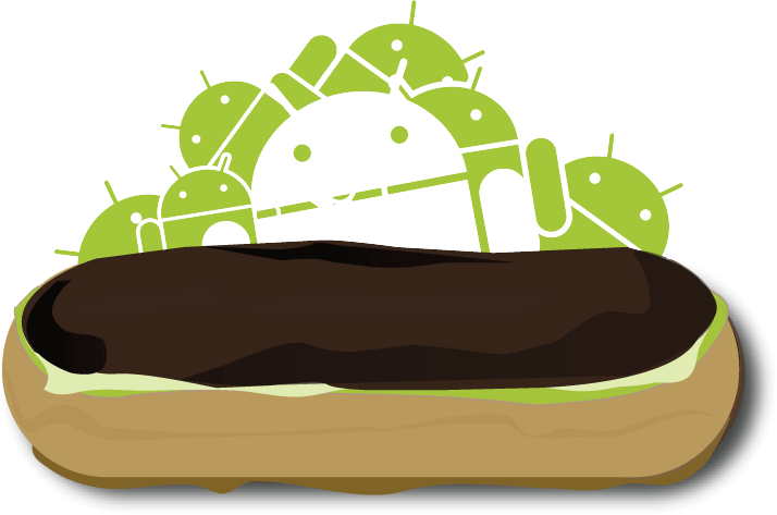 Created With Raphaël - Eclair Android Logo Png (714x473), Png Download