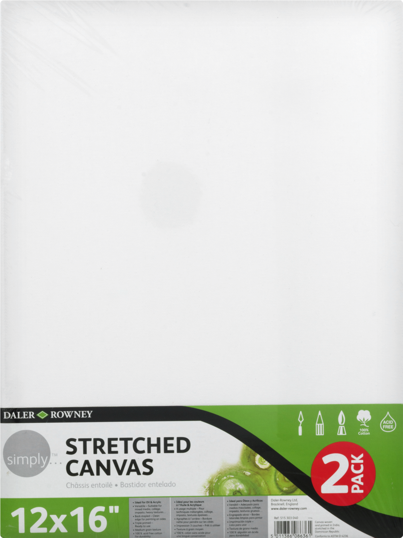 Simply Canvas 3-piece 12' X 16' Panel Set, White (1800x1800), Png Download