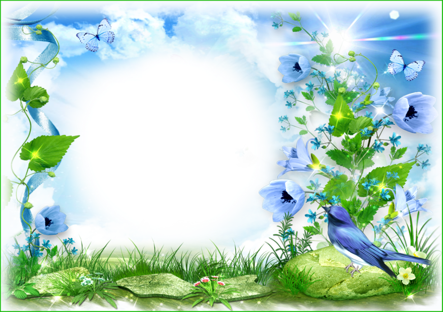 Beautiful Nature Frames Clipart Picture Frames Other - Frames In Flowers (900x634), Png Download