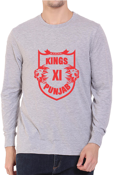 Ipl 04 Kings Xi Punjab Full Sleeve Grey - Kings Xi Punjab (700x700), Png Download