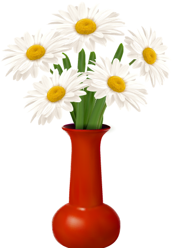 Vector Freeuse Stock Flower At Getdrawings Com Free - Chamomile In Vase Png (500x500), Png Download