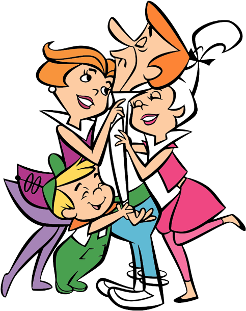 Hug Clipart Yogi - Jetsons Judy And Jane (500x619), Png Download