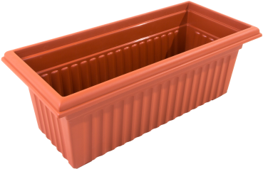 H313 Shapes 68cm Rectangular Planter Terracotta - Flowerpot (555x312), Png Download