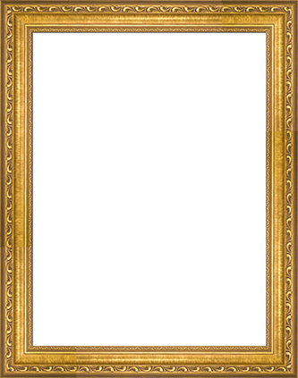 Golden Ornate Frame Png (333x423), Png Download
