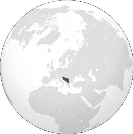 File - Yugoslavia Map - Png - Federation Of Young European Greens (433x435), Png Download