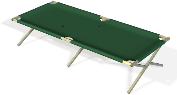 Army Cot For Poser - Camp Bed (600x450), Png Download